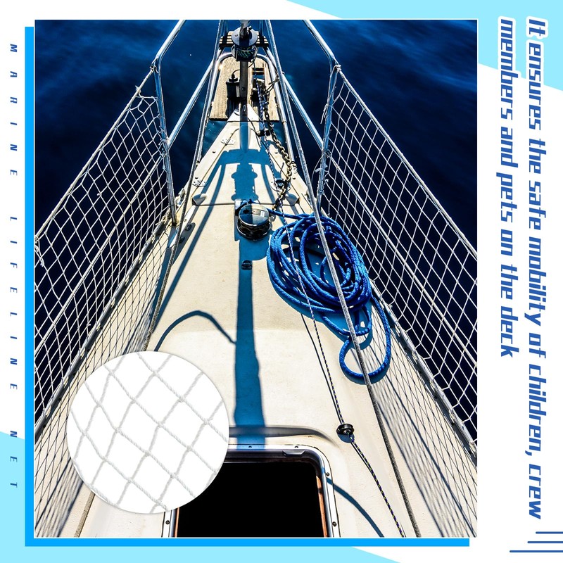 Windyun 1 Pc Boat Safety Lifeline Netting Marine Safety Guardrail