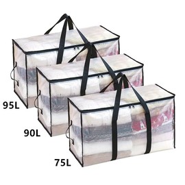 Transparent Storage Bag for Bedding and Clothing – Spacious Rectangular Organizer for Closets, Moving, and Home Storage