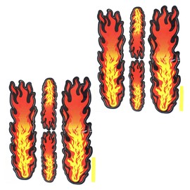 2Pcs Fire Flame Pattern Sticker for Car Racing Sports Stripe Decal for Golf Cart Waterproof Decal Decoration for Car Body Side Truck SUV Off-Road Vehicles Skateboard Laptop DIY Decor