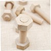 Operitacx Educational Wooden Screw Ornaments 3 Pack Creative Desktop Decor