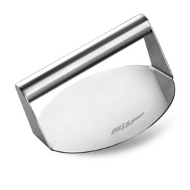 ALLTOP Smash Burger Press,Stainless Steel Non-Stick Smasher Hamburger Press Patty Maker for Flat Top Griddle,Grill,BBQ,Kitchen - Round Accessory (6.2 inch)