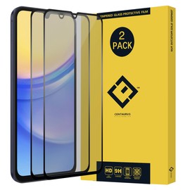DUNSIHUI 2Pcs Galaxy A15 5G 6.5" Screen Protector,Full Coverage Silk Anti-Scratch 9H HD Clear No-Bubble Galaxy A15 Tempered Glass Screen Protector Protective Film For Galaxy A15 5G 6.5" Black