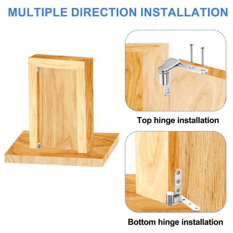 sourcing map 180 Degree Pivot Door Hinge, Stainless Steel Heavy