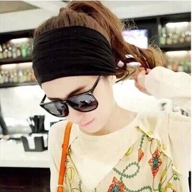 Korean Style Women's Ultra-Wide Sports Headband for Beauty, Face Washing & Makeup One Size/Dark Green 15ea