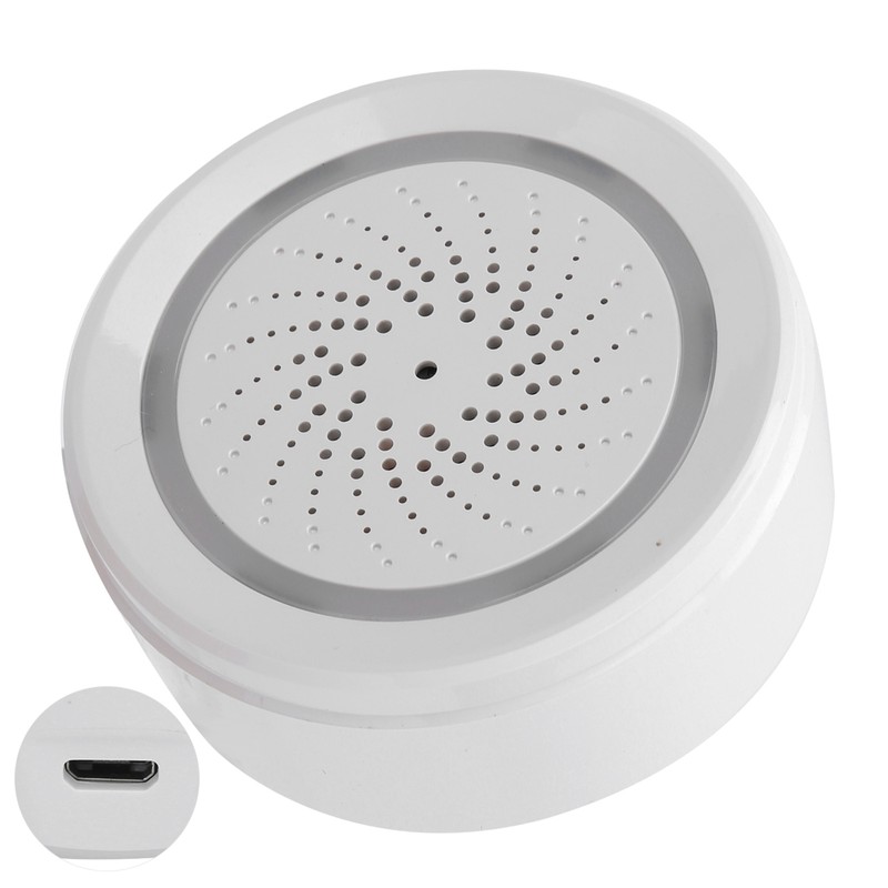 2.4GHz WiFi Temperature Humidity Sensor Detector Sound Light Alarm Smart