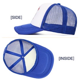 Vintage Trucker Hats Men Women Funny Cute Cowboys Trucker Hats Country Caps Adjustable Snapback Retro & Trendy Royal Blue