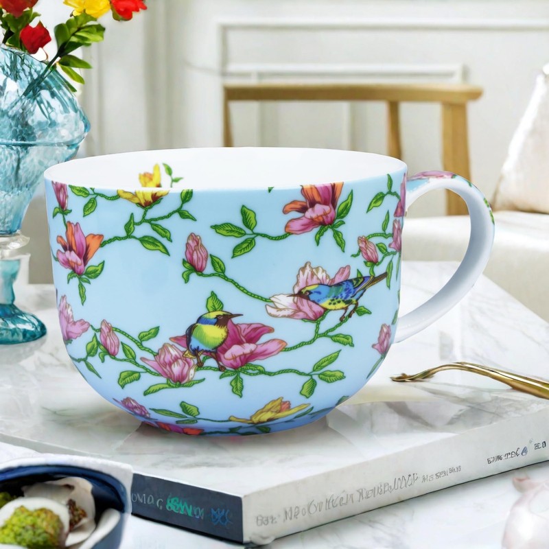 24oz Large Coffee Cups Soup Mugs with Handles Traditional Large