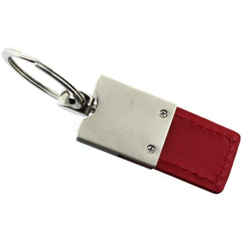 Au-TOMOTIVE GOLD Duo Rectangular Leather Key Chain for Mopar (Red)