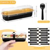 EgticHome Mini Loaf Pans with Lids and Spoons (100 Pack,