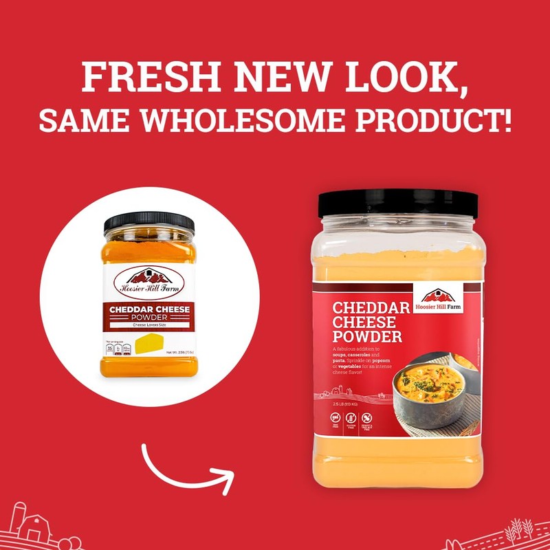 Hoosier Hill Farm Cheddar Cheese Powder, Cheese Lovers, 2.5LB (Pack