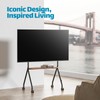 ECOTINY Easel Rolling TV Stand for 49-80 Inch TV Screen
