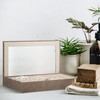 Relaxdays Leather Look Velvet Jewellery Box with Window H 5