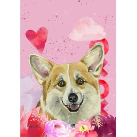 Corgi - Best of Breed - HHS Valentines Garden Flag