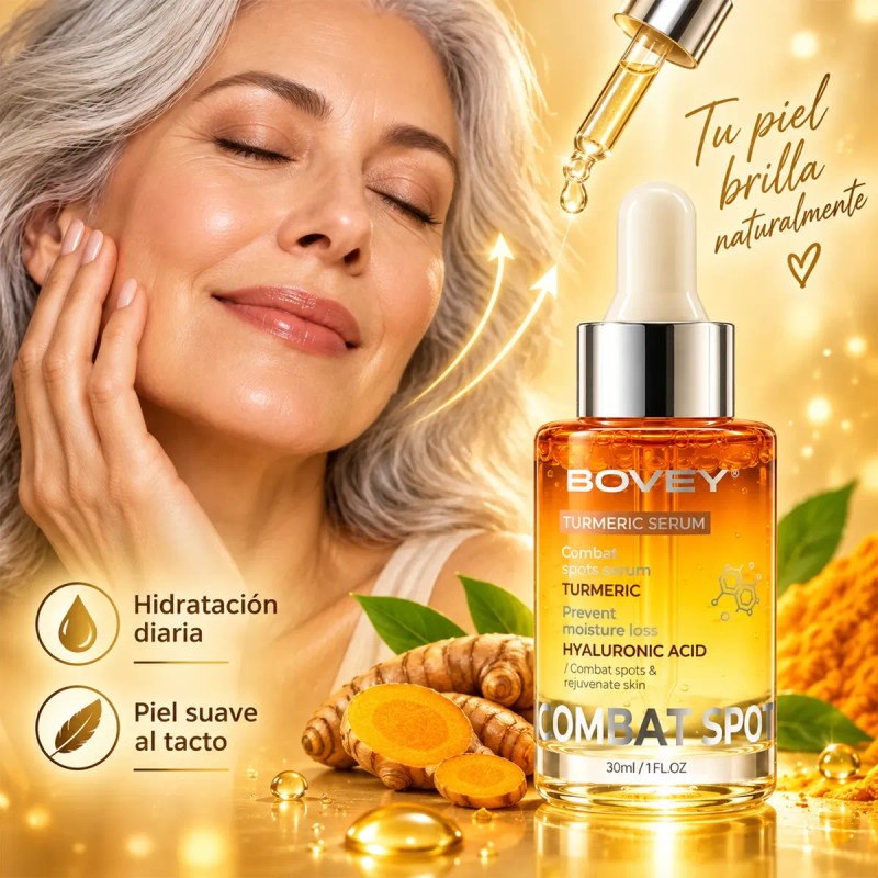 Bovey Turmeric Facial Essence 30ml + Sodium Hyaluronate