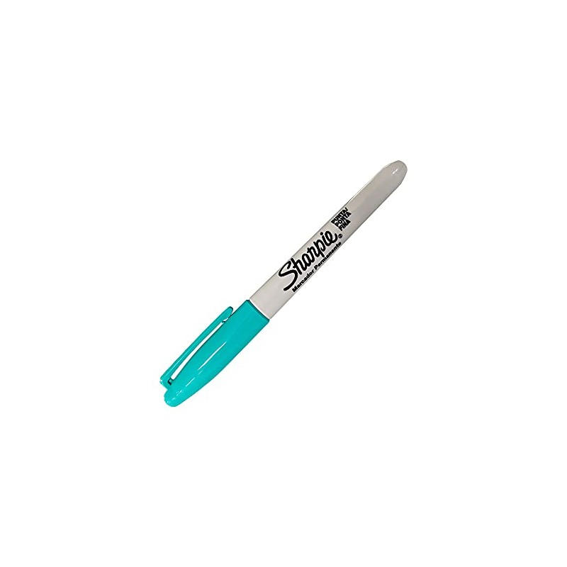 Sharpie Permanent Markers, Fine Point, 3-Count (Aqua)
