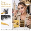 Pre Glued Cluster Lashes, Eyelash Clusters D Curl 10-16mm, 100PCS