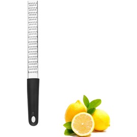 Febbya Zester Grater, Kitchen Grater, Parmesan Grater, Lemon Grater, Nutmeg Grater, Garlic Grater, Ginger Grater with Fine Stainless Steel Blade, Dishwasher Safe