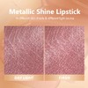 MAKI YIKA- Lápiz labial rosa metálico para mujer, lápiz labial
