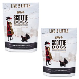 Gimbal's Scottie Dogs All Natural Black Licorice - Real Licorice Root and Pure Anise - 6 Ounce Resealable Bags (1)