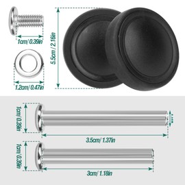 ARSA1 Suitcase Tire Set of 8 Wheels, Caster Replacement, Repair Wheels, Silent, Replacement, Easy Installation, Replacement Wheels, Diameter 2.2 inches (55 mm)