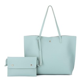 K.EYRE Women's Faux PU Leather Tote Shoulder Purses Bag for women, Big Capacity Tassel Handbag