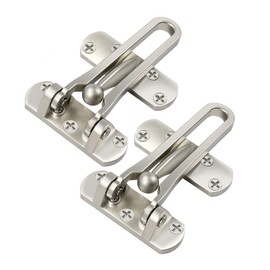 Home Security Door Lock - Child Proof Door Locks for Front Door Kids Safety for Inward Swinging Inside Doors Flip Lock Deadbolt Latch Guard Patio Apartment to Defend Your Home 2 Packs