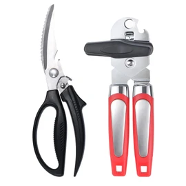 Left Handed Can Opener and Kitchen Scissors Poultry Shears, Lefty Kitchen Tools for Left Hand People