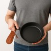 Premium Leather Handle Cover for Cast Iron Skillets, 8-12 Inch