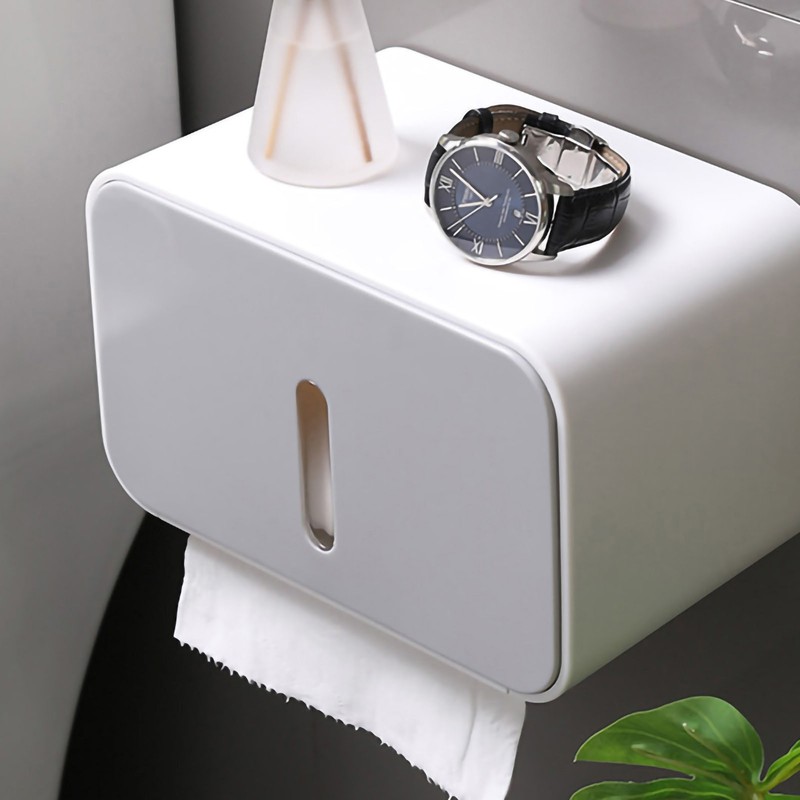 Wall Mounted Tissue Box Dual Paper Outlet Waterproof and Moistureproof