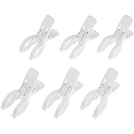 Towa Sangyo Neosul Double Spring Wide Rod Pinch White Approx. 2.5 x 1.5 x 3.7 inches (6.4 x 3.9 x 9.5 cm), Pack of 6