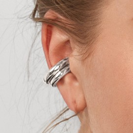 Ear Cuffs for Women Non Piercing Adjustable Clip On Earrings Ear Open Cuff Helix Wrap Ear Jewelry Gifts for Women Girls (Silver)