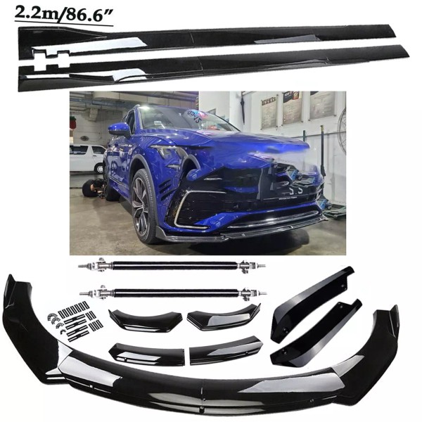 Unbranded For VW Tiguan R Line Front Bumper Lip Spoiler