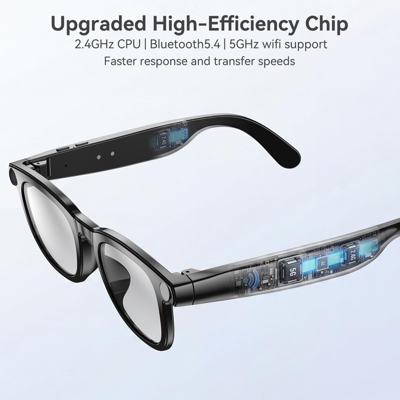 Vistefly AI Smart Glasses with Camera 12MP