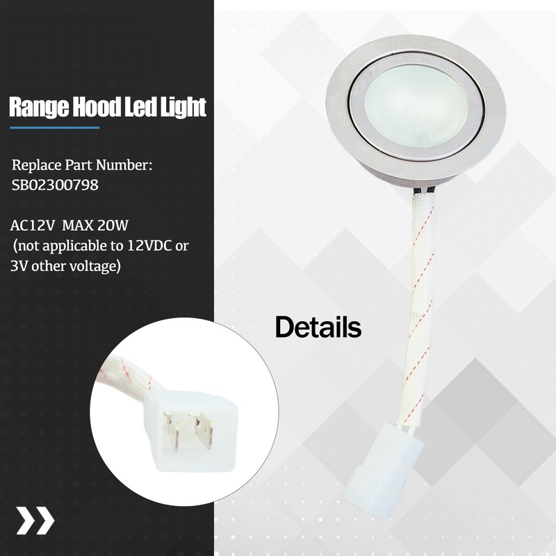 KMBNTU SB02300798 Range Hood Led Light Fit for Broan Nutone