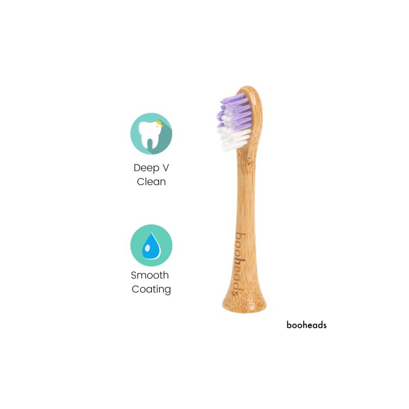 booheads - Cabezales de cepillo de dientes eléctrico de bambú