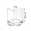 Youngever 2 Pack 15 Ounce Clear Plastic Apothecary Jars, Square
