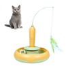 Cat Feather Toy Automatic 360 Degrees Rotating Bell Ball Stable