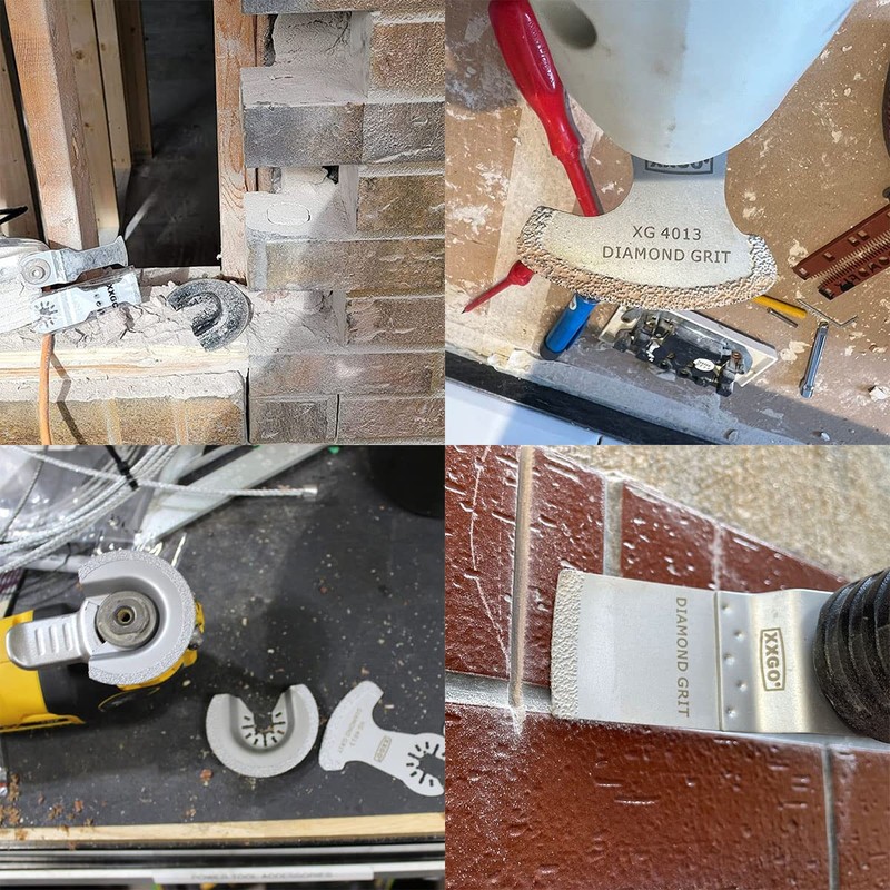 XXGO 4 Pcs Oscillating Multi Tool Diamond Blades for Grit