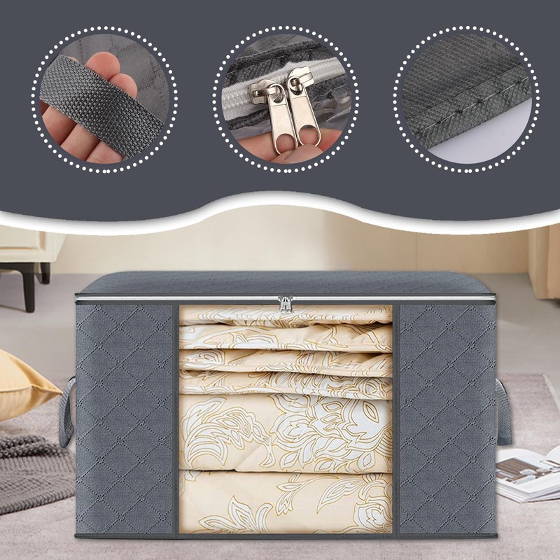 ASelected 3 PCS Storage Bag Storage Boxes 60 L Foldable