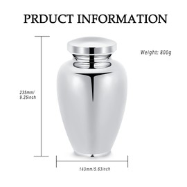 Small Urns for Human Ashes Tree of Life Cremation Urns for Ashes Stainless Steel Urns Funeral Memorial Keepsake for Women Men Ash Holder (Silver-No-L)