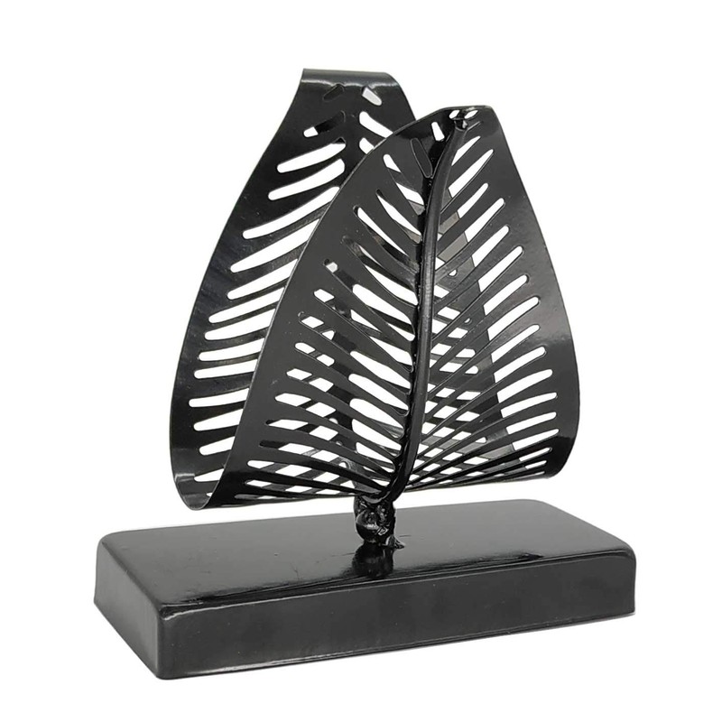 OwlGift Freestanding Modern Napkin Holder with Leaf Design, Tabletop Tissue