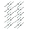 sourcing map Aluminum/Steel Open End Blind Rivets 6 mm x