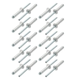 sourcing map Aluminum/Steel Open End Blind Rivets 6 mm x 30 mm Pack of 20
