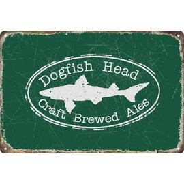 mokarier Fish Head Decorative Metal Tin Signs Tin Plate Sign Wall Art Decor Tin Sign Cafe Beer Bar Decoration Plat 12"X8" Inches Wall Art Plaque Vintage Home Decor