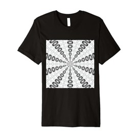 Starlight Speeding Mid-Century Pattern Black On White Premium T-Shirt