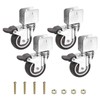 PATIKIL 4pcs 50mm Swivel Caster Wheels 20mm U-B with Racket