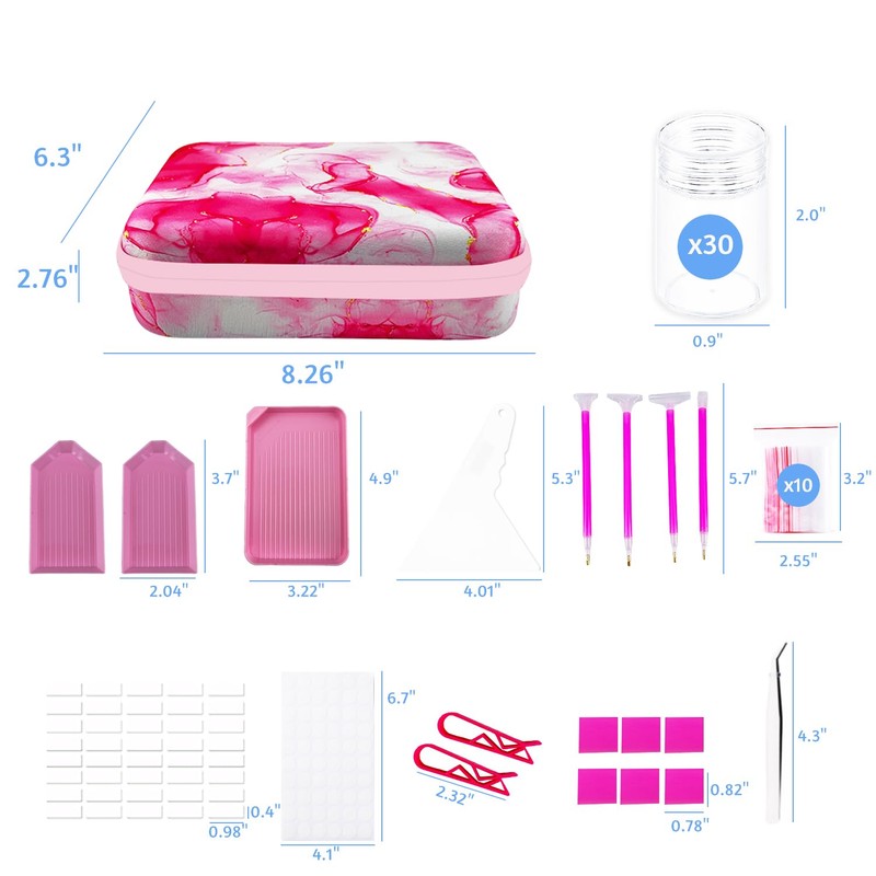 LIRUNQIU Diamond Painting Storage Containers, 30 Slots Diamond Painting Accessories