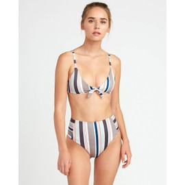 RVCA Women's Standard Off Shore Knot Front Bikini Top, Creme, X-Small