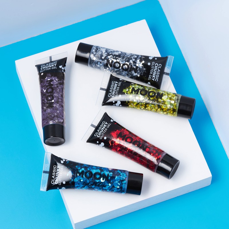 Gel with classic coarse-grained glitter by Moon Glitter - 12