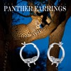 Hoop Cheetah Earrings 925 Sterling Silver Leopard Earrings for Women